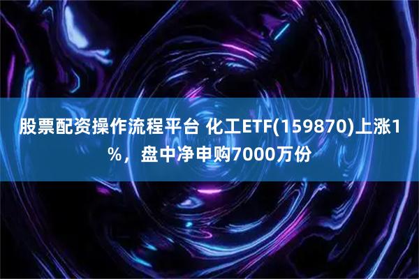 股票配资操作流程平台 化工ETF(159870)上涨1%，盘中净申购7000万份